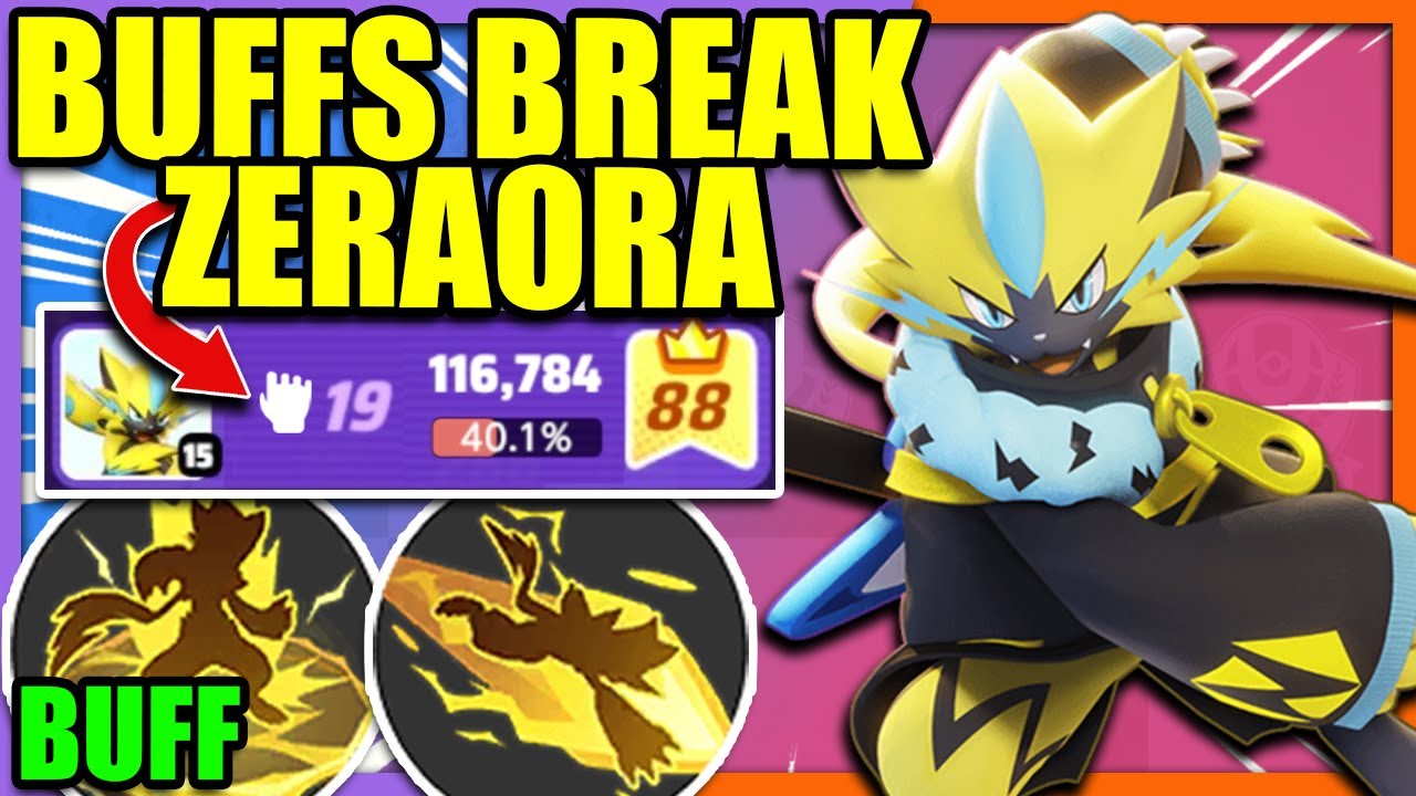 BUFFED ZERAORA is just INCREDIBLE Discharge + Volt Switch | Pokemon Unite