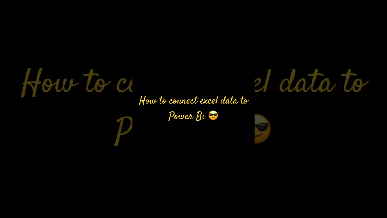 Connect Excel to Power BI Desktop in 60 Seconds ⚡ #shortsvideo