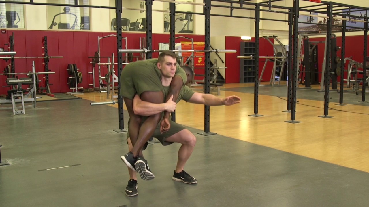 U.S. Marine Corps  Fitness - Buddy Squat