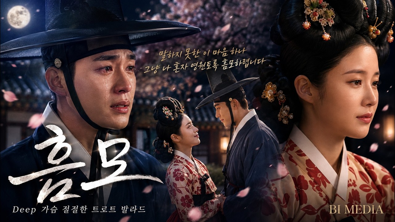 흠모｜이룰 수 없는 사랑, 말하지 못한 마음 (사극 감성 트로트) #트로트 #sunoai #ai음악 #music