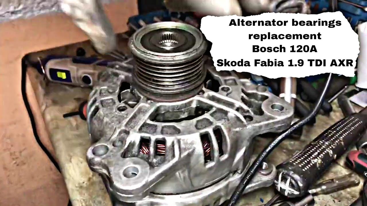 Замена подшипников генератора Bosch 120A Skoda Fabia 1.9 TDI AXR | Fix My Car Garage