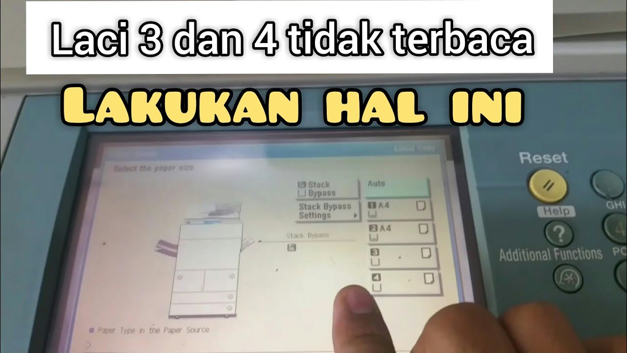 Mengatasi Laci 3 dan 4 tidak terbaca canon ir 5055/5070/6070/6570