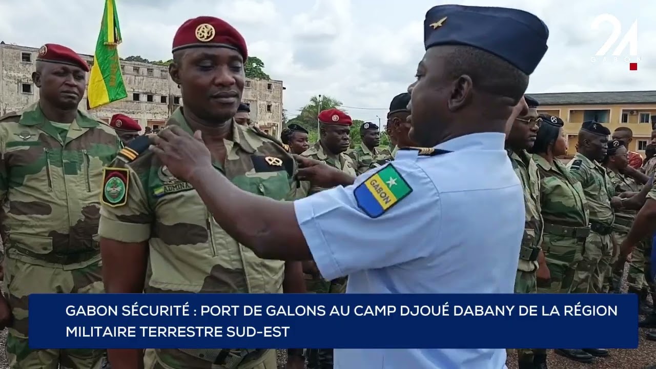 GABON SÉCURITÉ : PORT DE GALONS AU CAMP DJOUÉ DABANY DE LA RÉGION MILITAIRE TERRESTRE SUD-EST