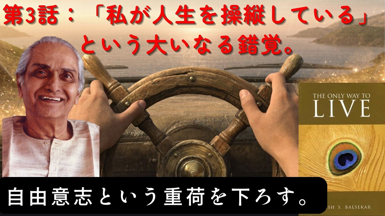 【作業用】第3話：人生の操縦桿を手放す — 自由意志という錯覚から目を覚まし、大いなる流れに身を委ねる