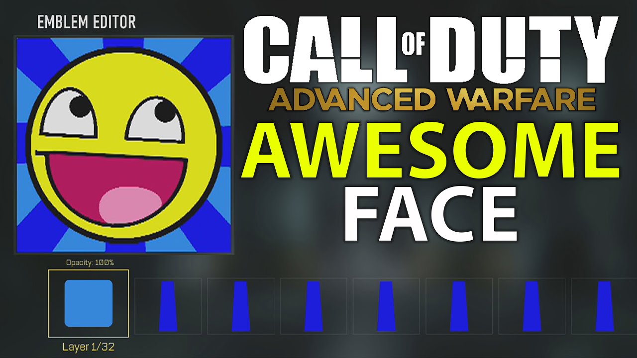 Advanced Warfare - Awesome Face Emblem Tutorial (BEST VERSION)
