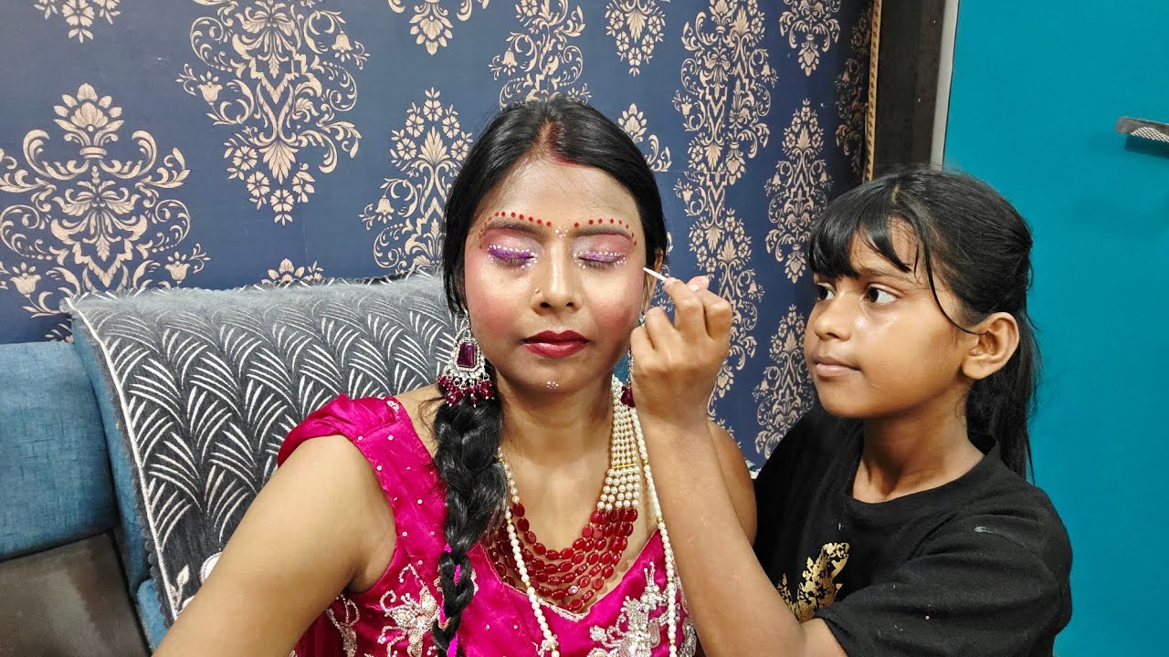 Ananya Does My Beautiful Makeup & Applies Kumkum ❤️ | Relaxing Indian Makeup ASMR