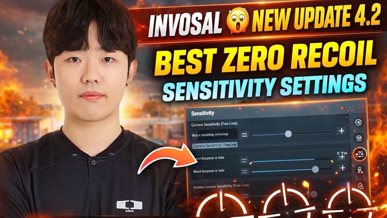 INV|OSAL 🤯 New Update 4.2 Best Zero Recoil Sensitivity Settings For PUBG Mobile & BGMI 🎯 Zero Recoil