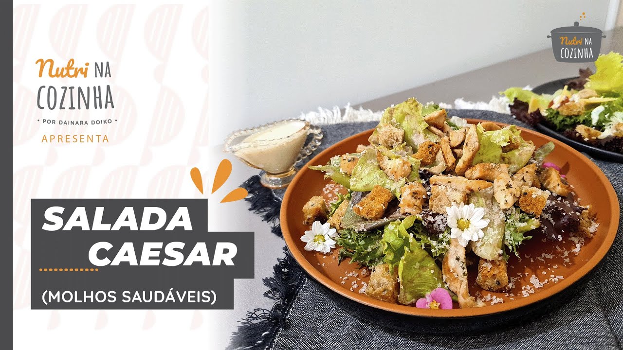 Molhos de salada saudáveis (versões com e sem lactose Salada Caesar)