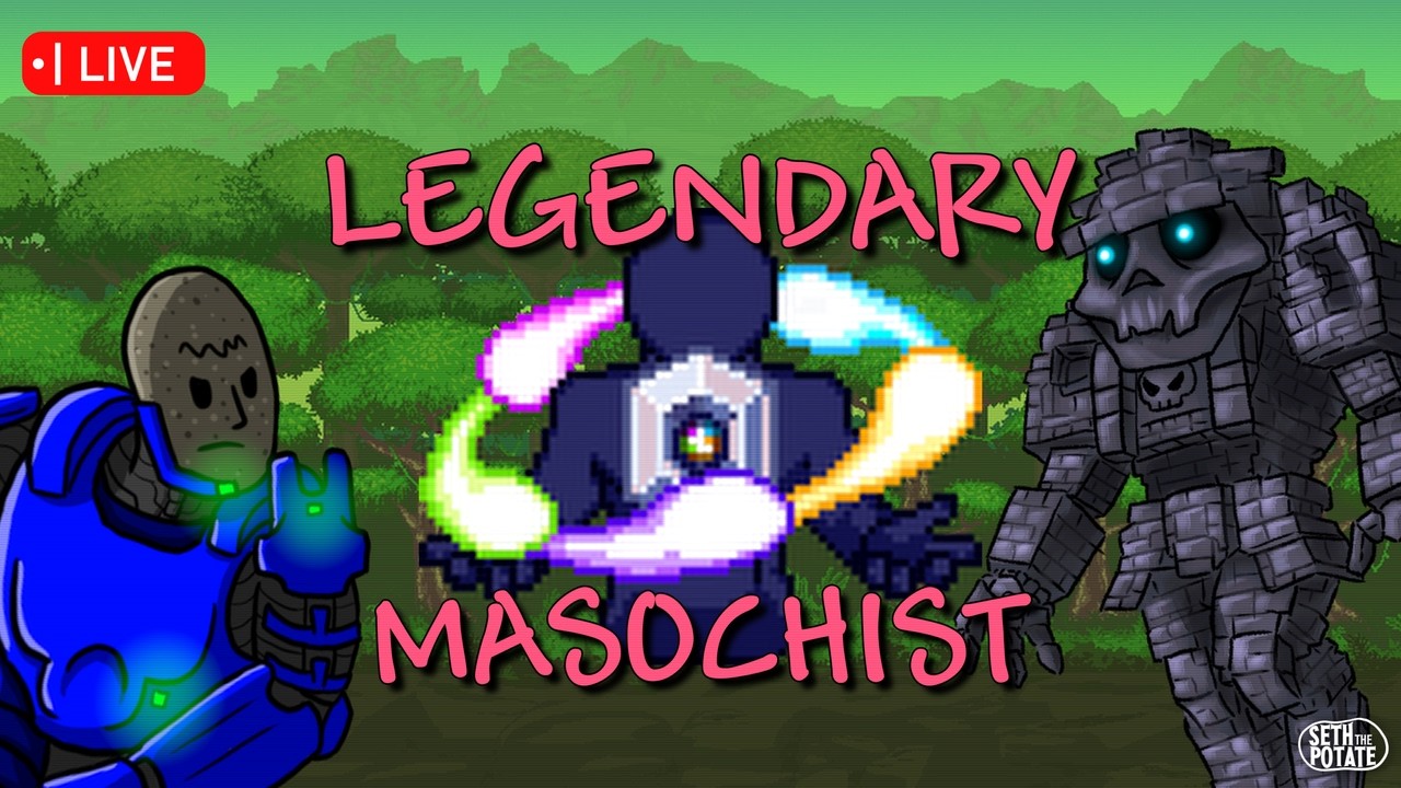 [VOD] Terraria LEGENDARY MASOCHIST - Day 32 (18/35 Bosses)