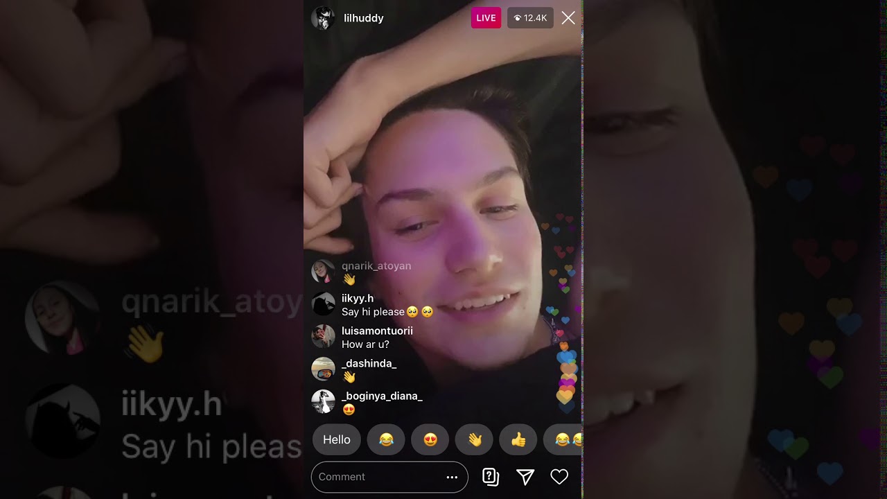 Lil Huddy live again answering some questions and talking about quarantine