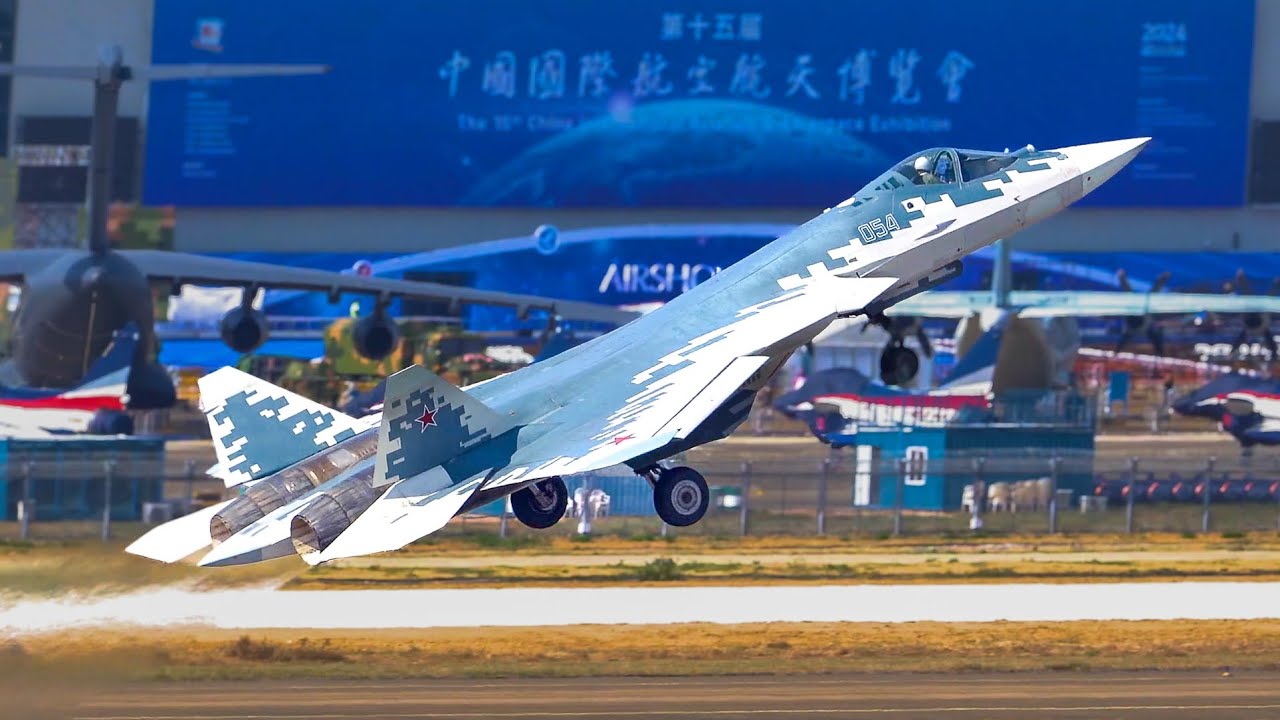 Russian Su-57 at the China Air Show