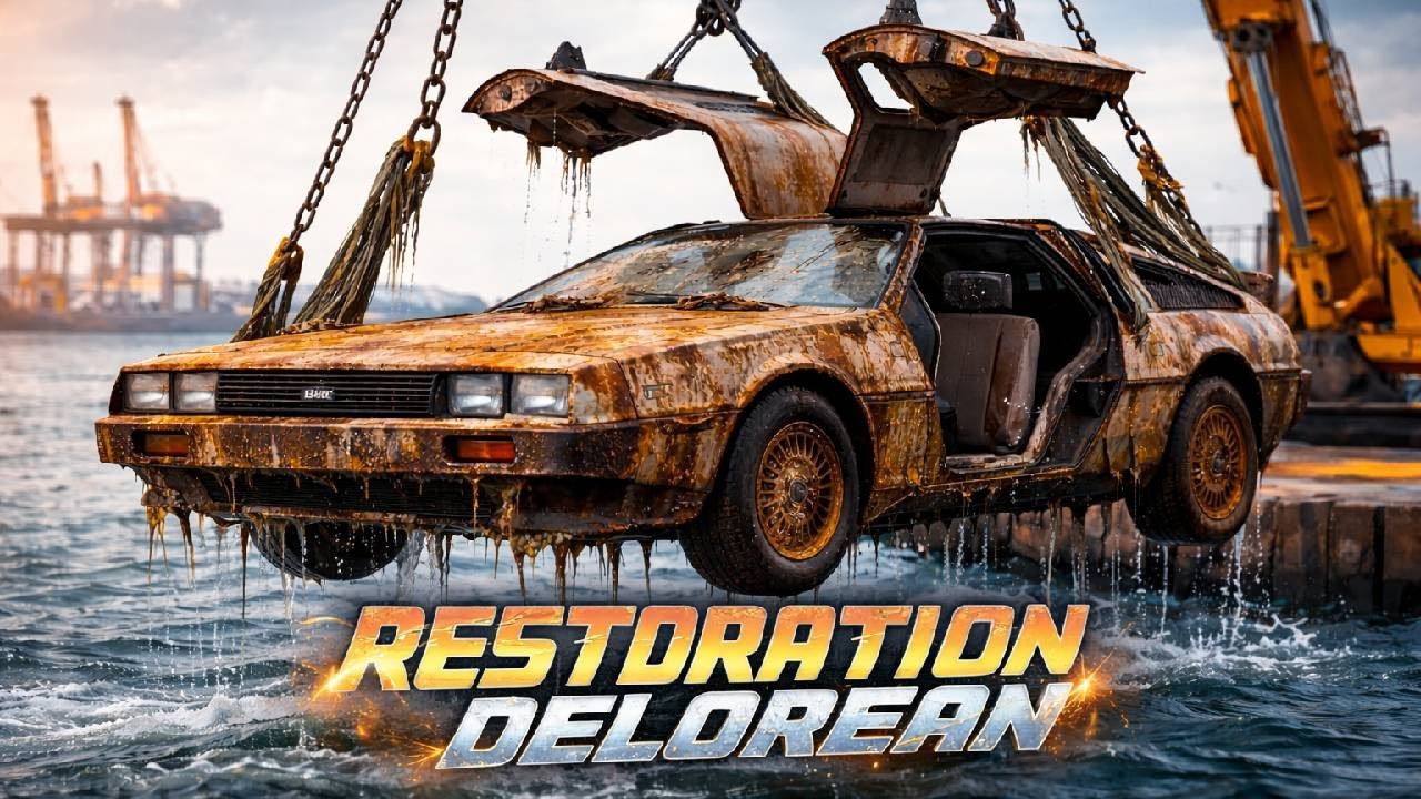 ASMR Car Restoration | Sunken DeLorean Pulled From the Sea and Rebuilt from Rust