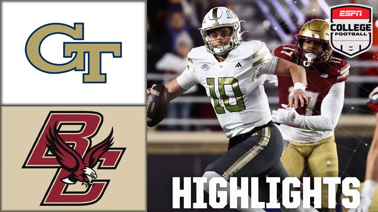 Georgia Tech Yellow Jackets против Boston College Eagles | Полные обзоры матча | ESPN College Foo...