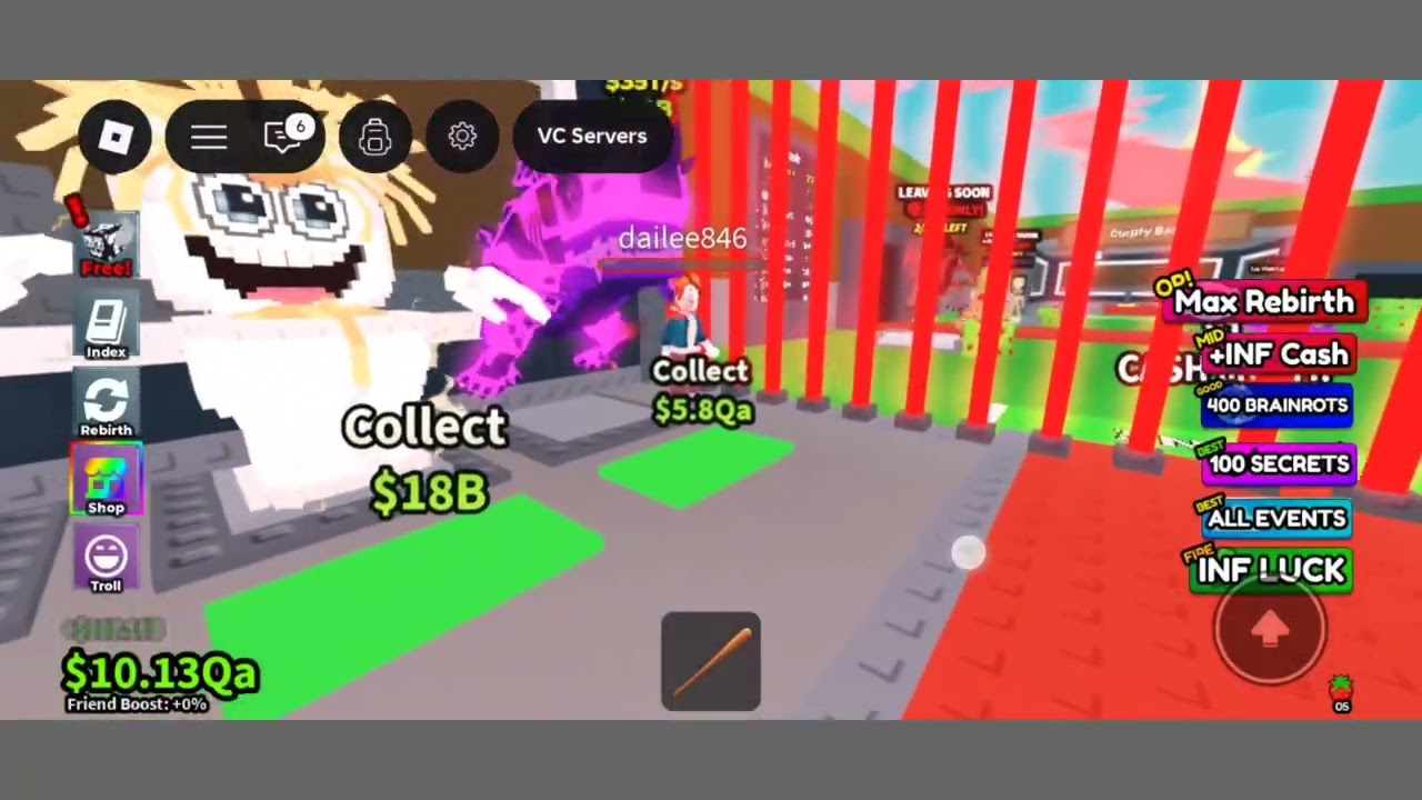 ROBLOX GAME BRAINROT PLAYING #roblox #robloxbrainrots #ytvideo #VIDEOROBLOX