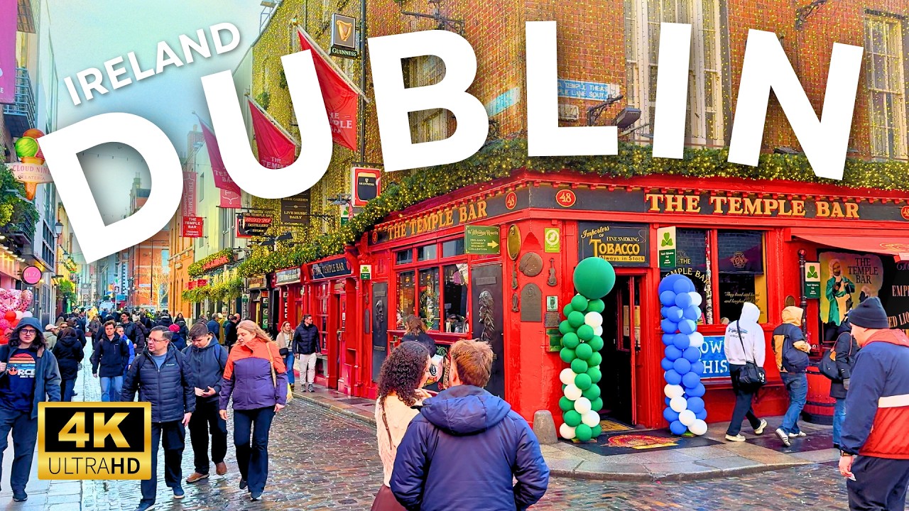 Dublin, Ireland 🇮🇪 // Exploring the Historic City Centre (4K, No Commentary Walking Tour)
