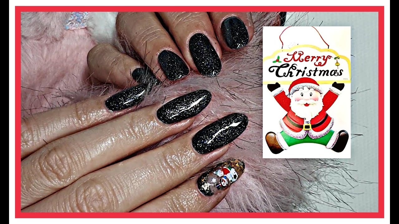 Unghiutele mele de CRACIUN 🥳🥳🖤🤍/ Christmas nail