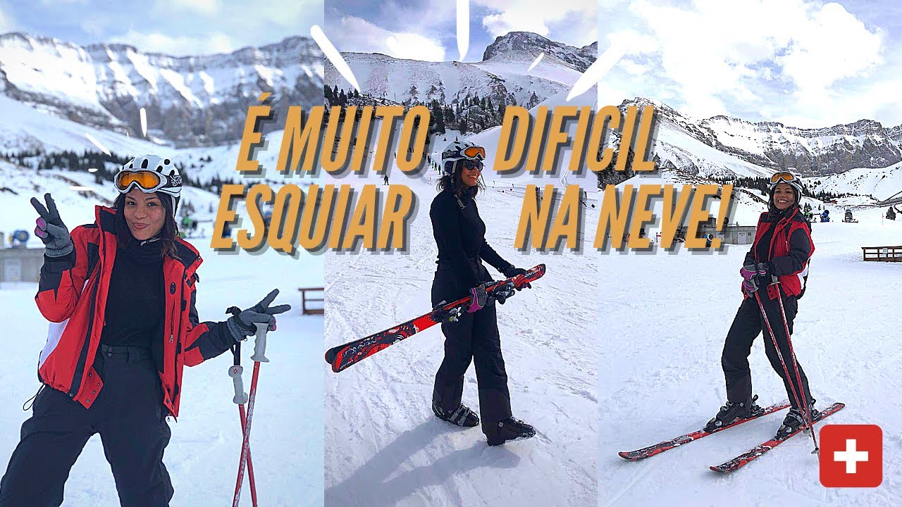 Minha primeira vez esquiando na neve!!!!. -Vlog