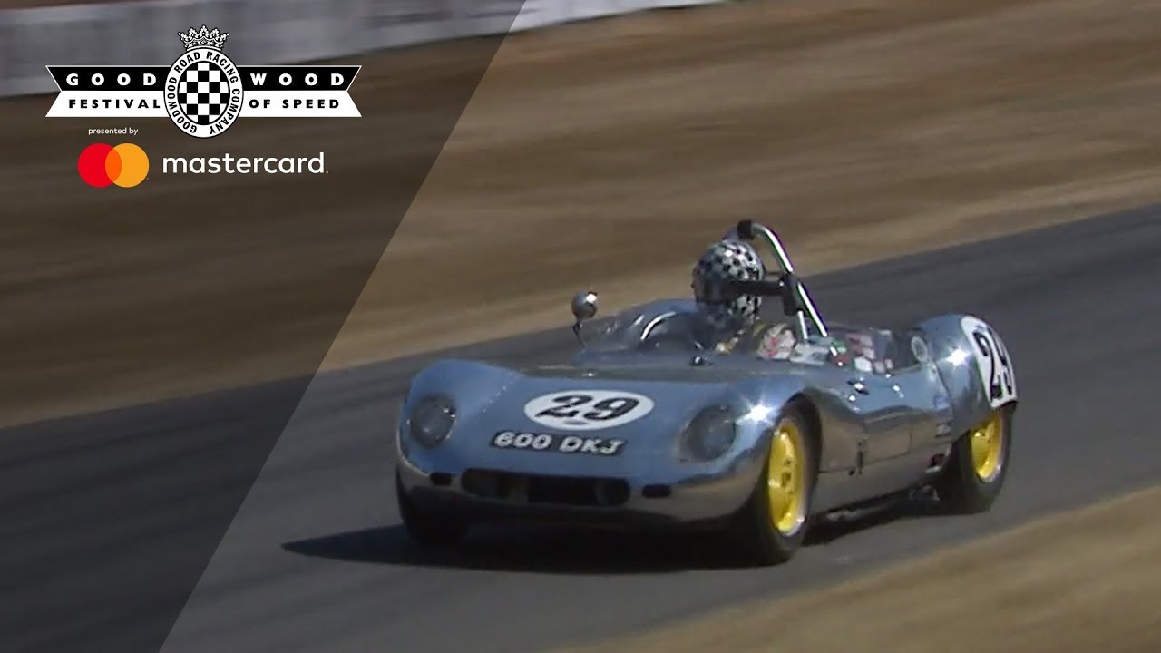 The original Lola Mk1 pushes up FOS hill