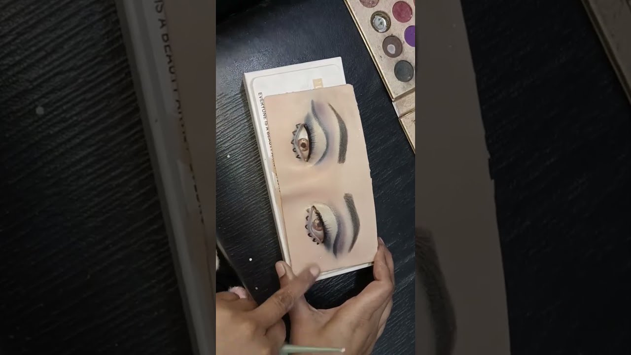 Full cut CREASE EYE MAKEUP dummy ke uper step by step in hindi 