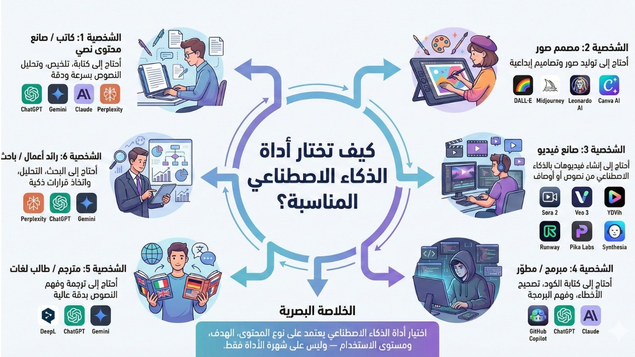 اشهر ادوات الذكاء الاصطناعي من حيث مجالات الاستخدام والسعر وكيف تختار الافضل لك