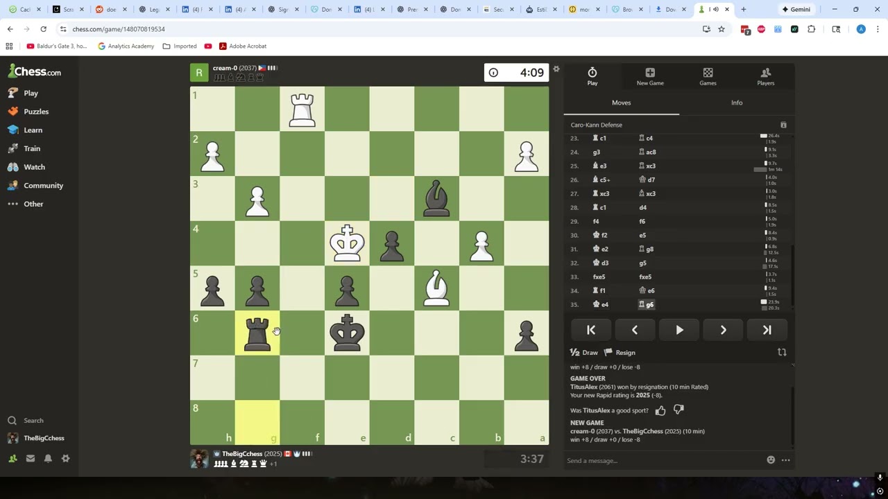 Sloppy chess game by both sides