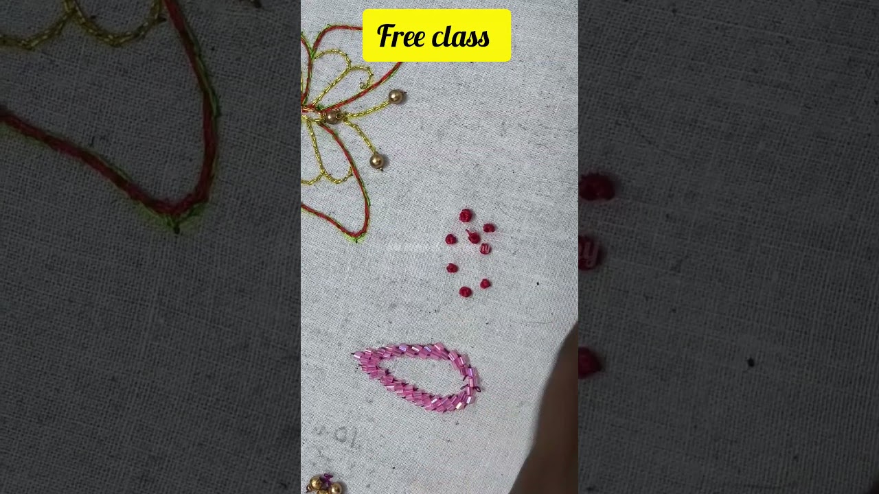 How to do a french knot in tamil...aari tutorial...