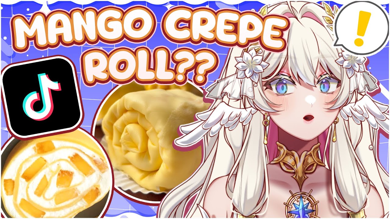 LET'S MAKE A MANGO CREPE ROLL !! 🤤🥭– Testing Tiktok Recipes | Marie☆FD