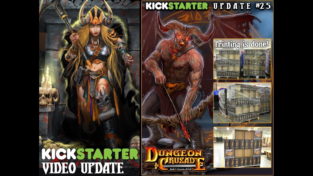 Dungeon Crusade video Kickstarter update #25/games will be ready to ship next week