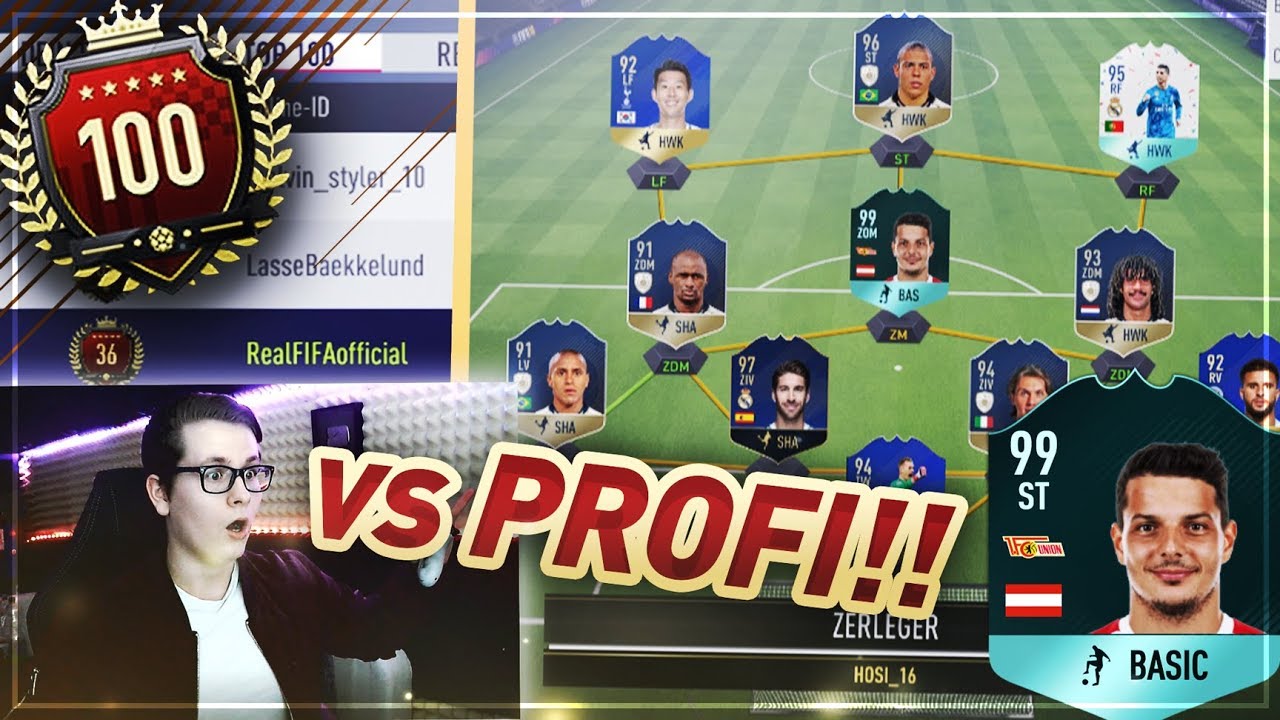 ICH TREFFE auf FUSSBALLPROFI in FUT CHAMPIONS ⛔️😱⛔️ Fifa 18 TOP 100 MONATLICH? 🔥 REALFIFA