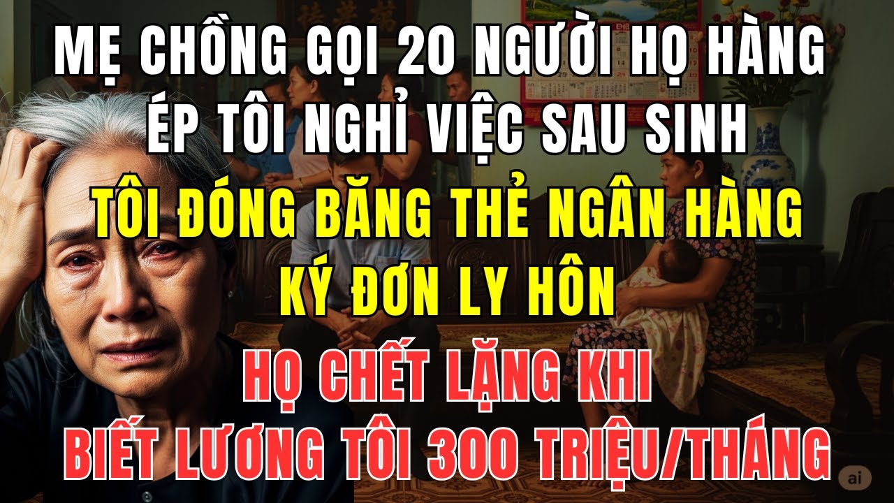Mẹ Chồng Gọi Cả Họ Tới Ép Tôi Nghỉ Việc Sau Sinh, Tôi Chỉ Nói Một Việc Khiến Họ Câm Lặng Nhìn Nhau