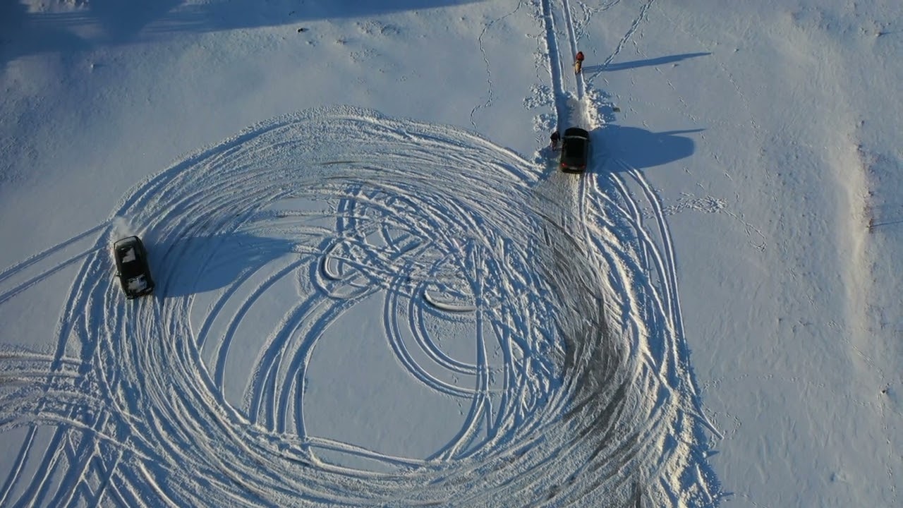 Driftas žiemos 2022,dronui kapiec