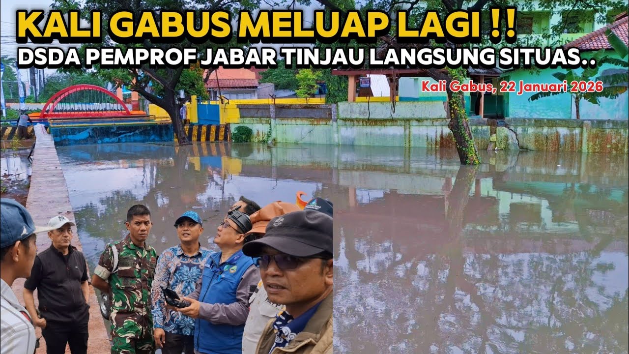 KALI GABUS MELUAP LAGI ‼️ DSDA & BNPB PEMPROV JABAR TINJAU LANGSUNG SITUASI KALI GABUS ‼️