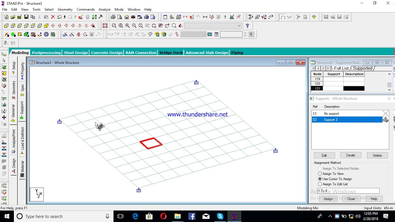 staad pro plate analysis