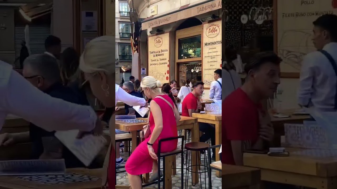 Cafes vibes in Malaga Spain 🇪🇸 #shorts #spain #malaga  #cafe #vibes