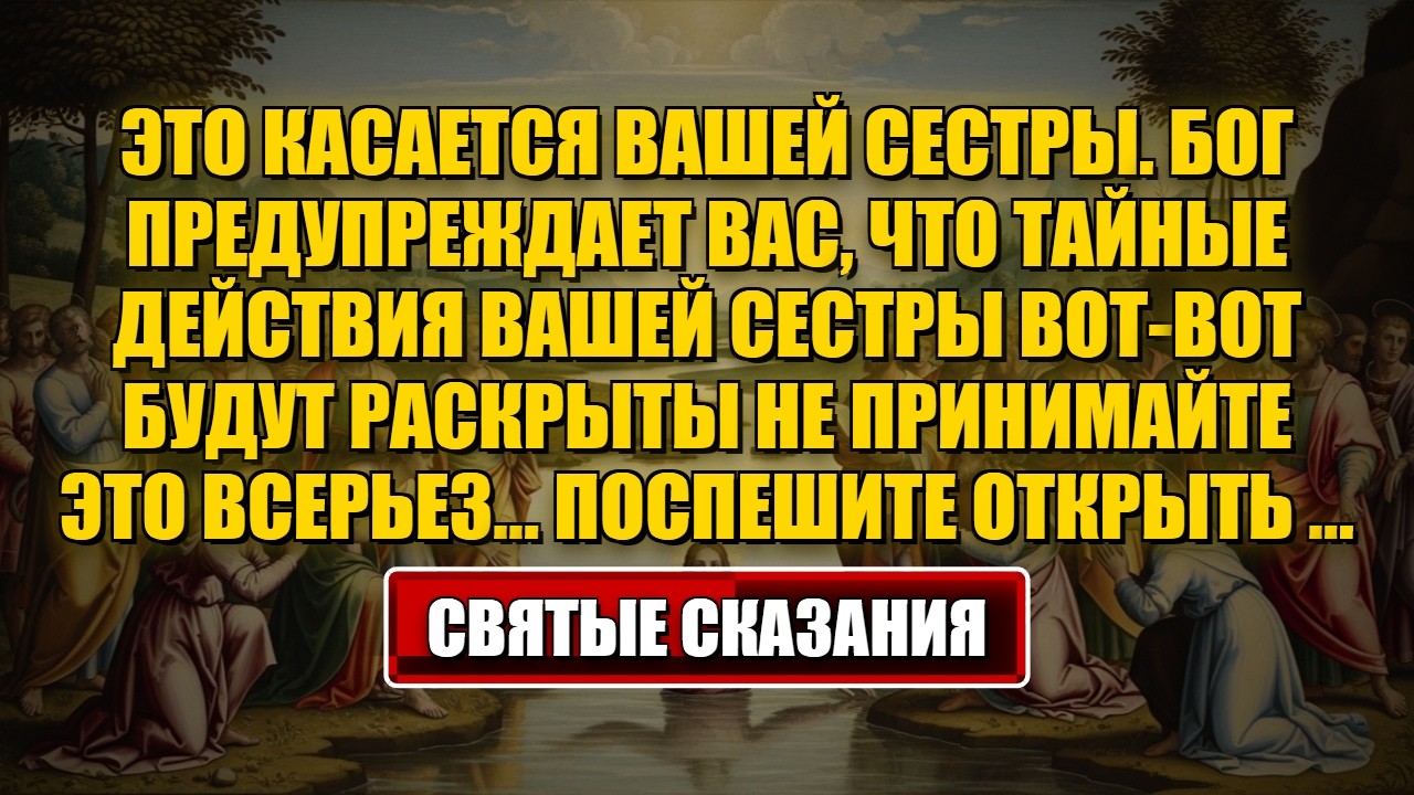 Это касается вашей сестры. Бог предупреждает вас о том, что скрытное поведение вашей сестры вот-вот