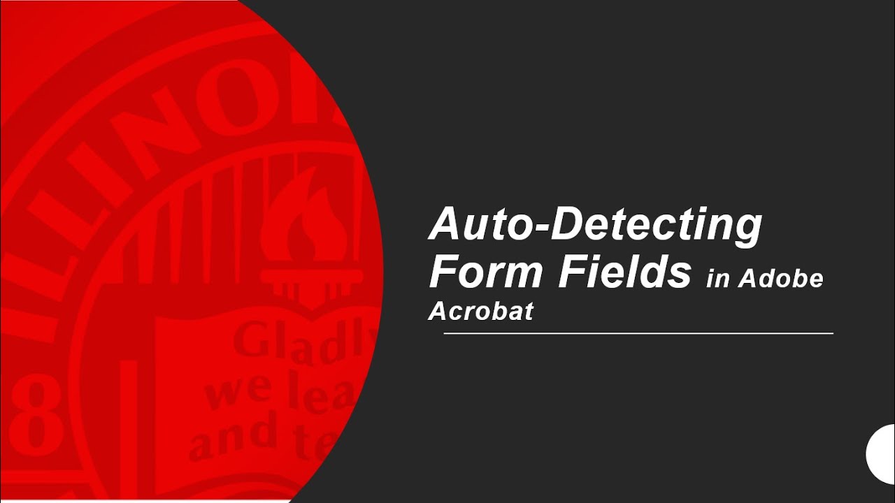 Auto-Detecting Form Fields in Adobe Acrobat