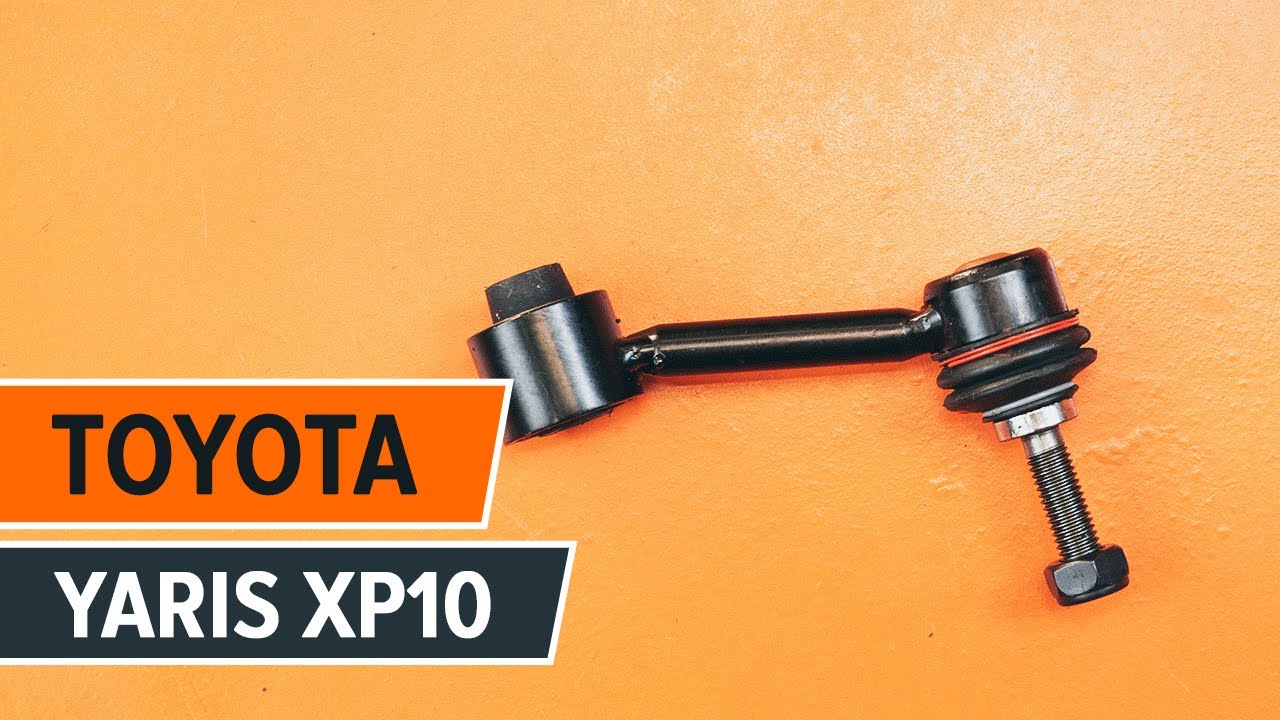 How to change front anti roll bar link on TOYOTA YARIS XP10 TUTORIAL | AUTODOC