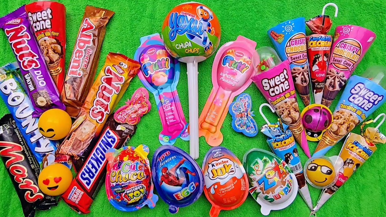 Top 5 Satisfying Video ASMR Lollipops Chocolate and Gummy Candy Unboxing Video Most Popular Candy.