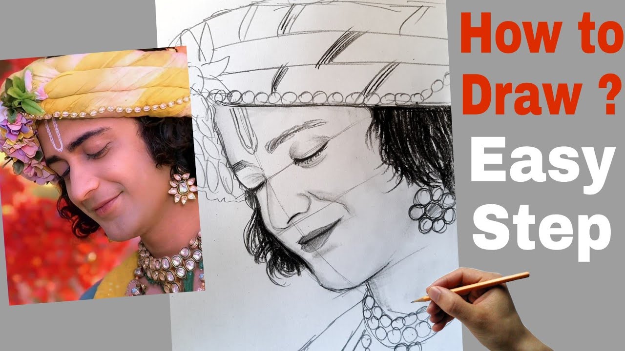Very Easy - Sumedh Mudgalkar Drawing | Radha Krishn Serial Sumedh & Mallika | lord Krishna Drawing