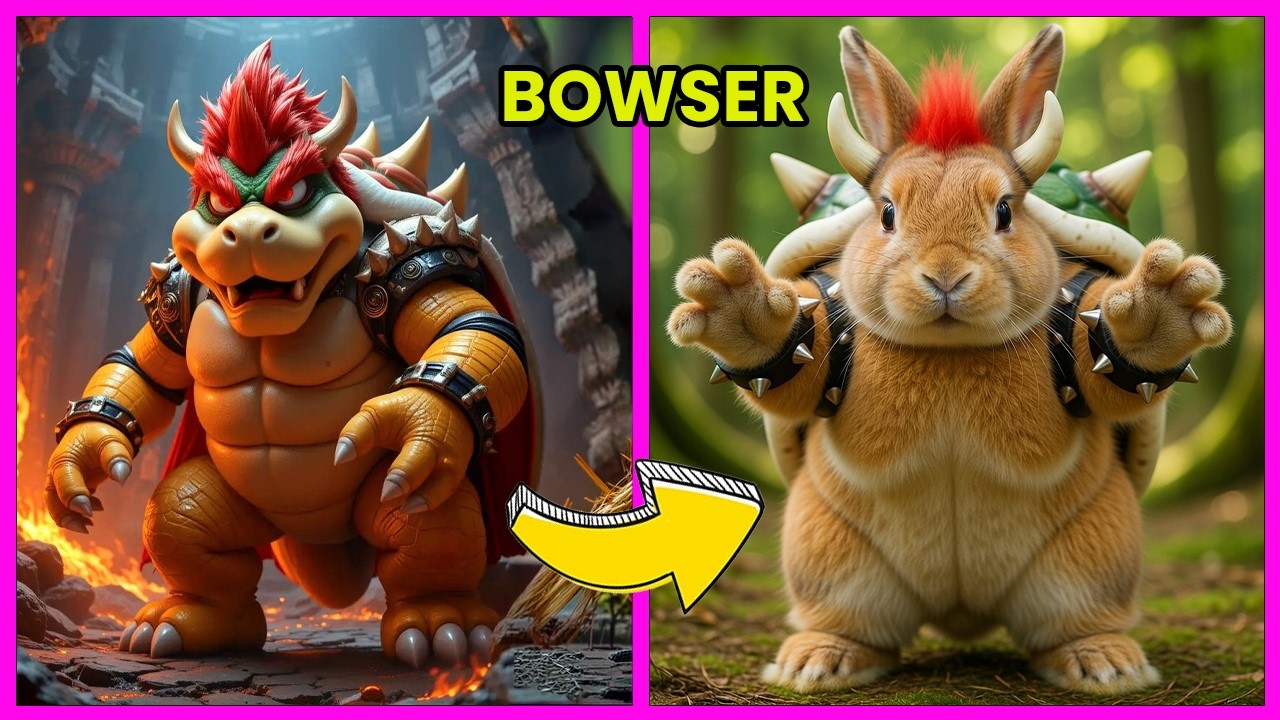 Super Mario Galaxy Movie Characters as Rabbits🐰Guess The Voice Quiz:Mario,Yoshi, Peach, Bowser,Luigi