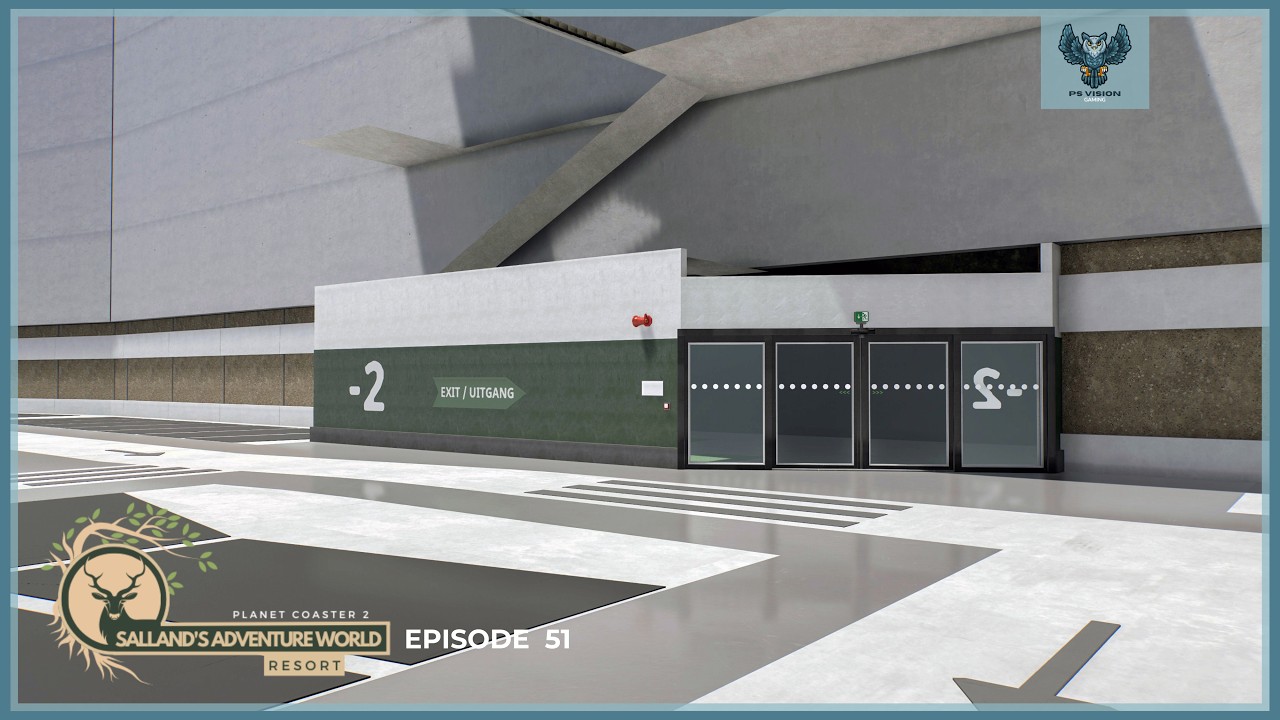 Detailing the Main Stairwell And Parking Garage Ramp | Salland's Adventure World | 51