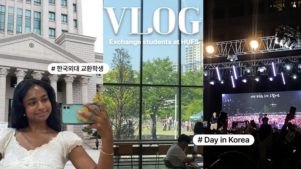 [Vlog] 한국외대 교환 학생 브이로그🏫 | Day in Korea | 📹HUFS HANA
