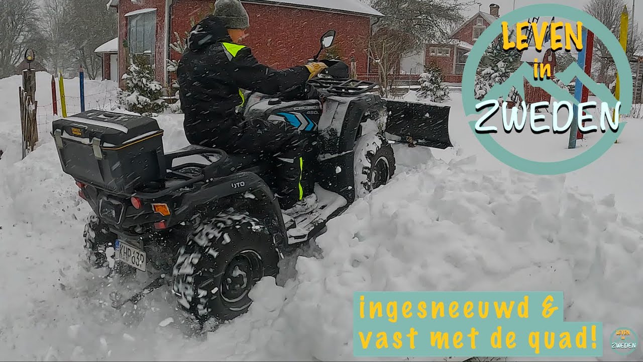 LEVEN IN ZWEDEN ingesneeuwd & vast met de quad