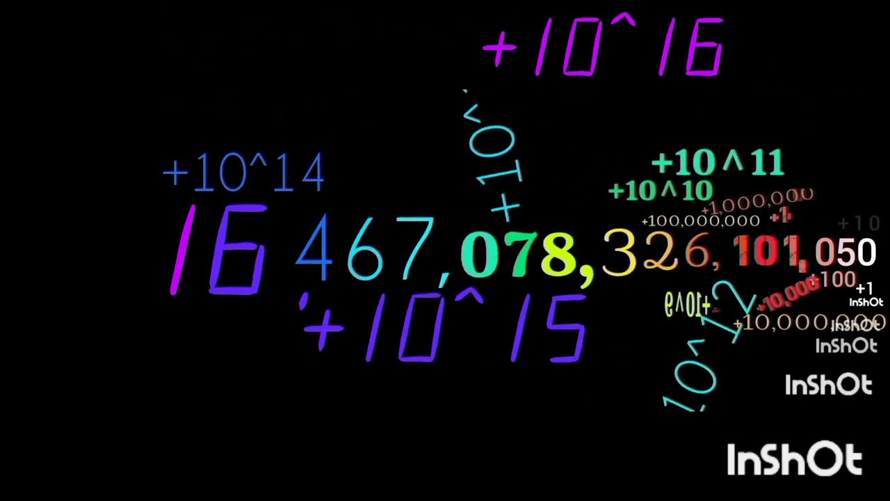 Numbers 0 to 100 Quintillion with sounds