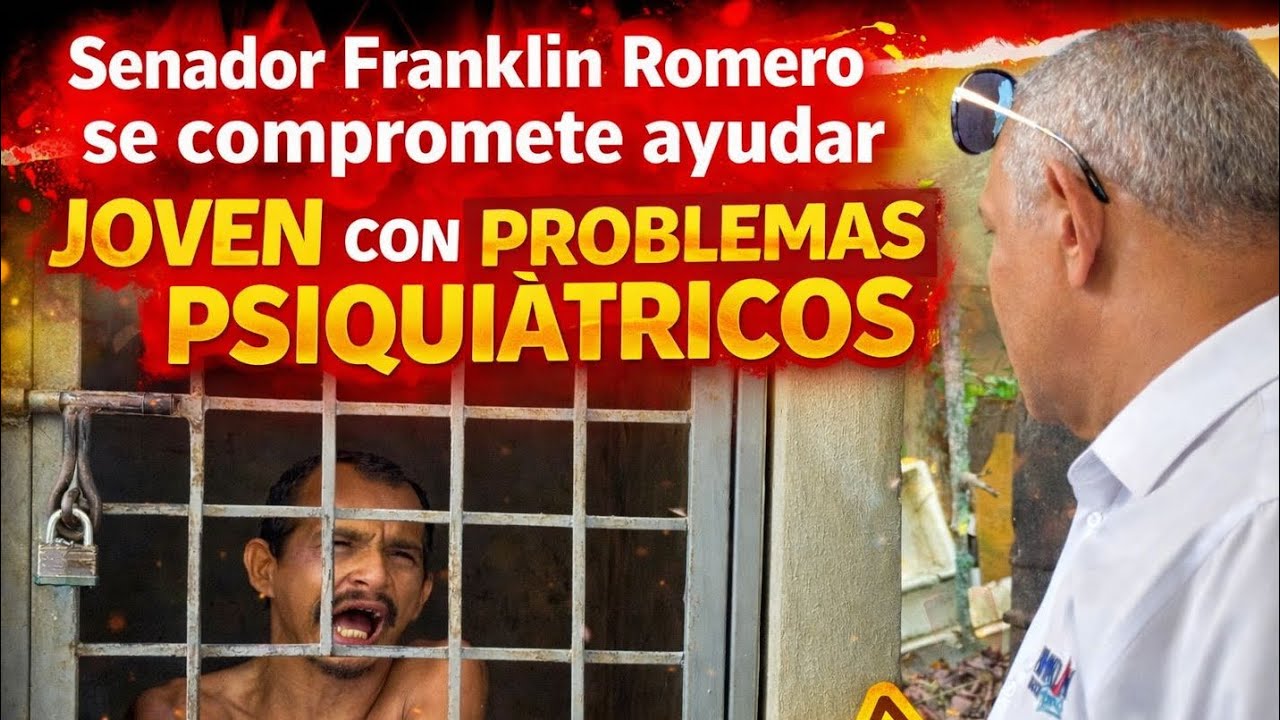 Senador Franklin Romero se compromete ayudar joven con problemas psiquiátrico 