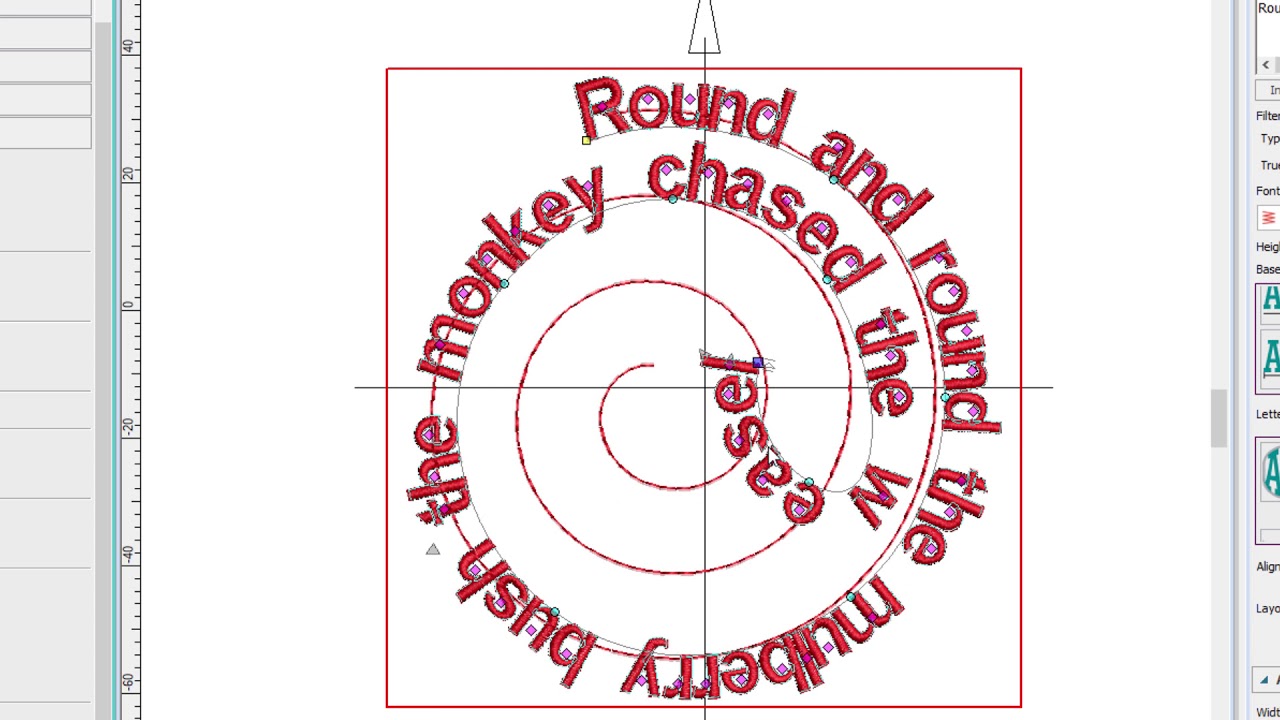 Wilcom Hatch: Creating Spiral Text