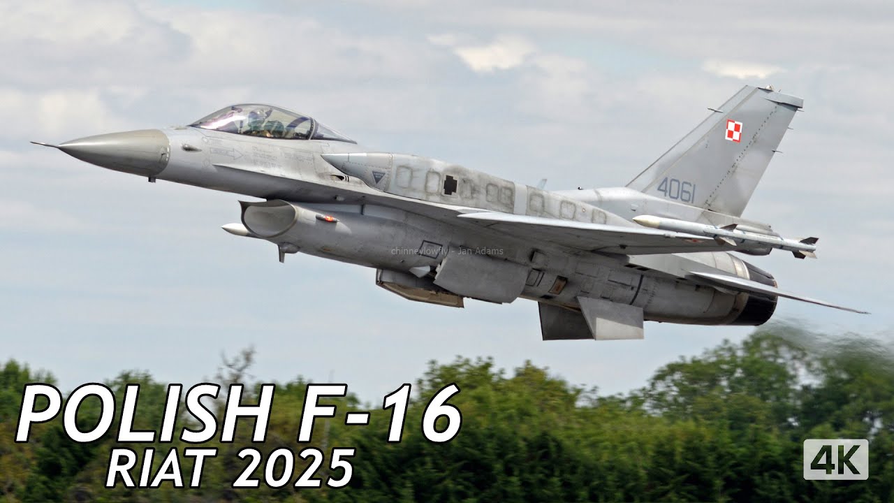 Polish F-16 Tiger Demo Team - Tiger, Tiger, TIGER - RIAT 2025