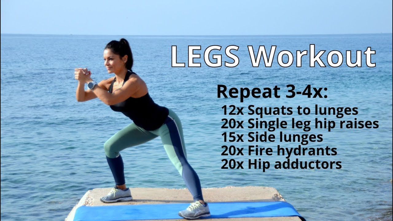 LEGS Workout Beginner 02 - Ασκήσεις για πόδια - γυμναστική στο σπίτι