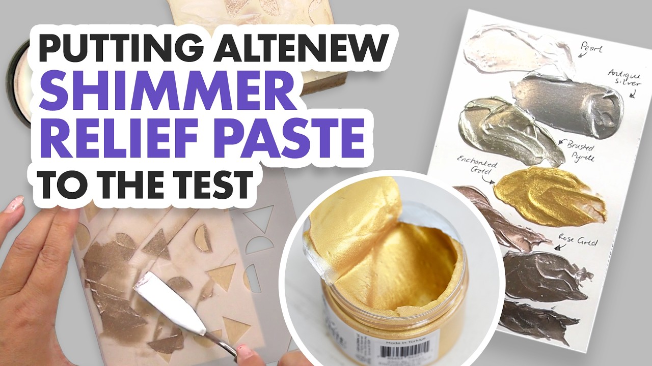 Тестирование новой пасты Shimmer Relief Paste от Altenew: эксперименты в реальном времени