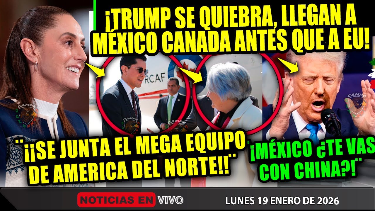 TRUMP ¡CAE DE BOCA! MÉXICO SE REUNE CON CANADA ¡CHINA YA TIENE MEGA TRATO CON ELLOS! ESTA NOCHE